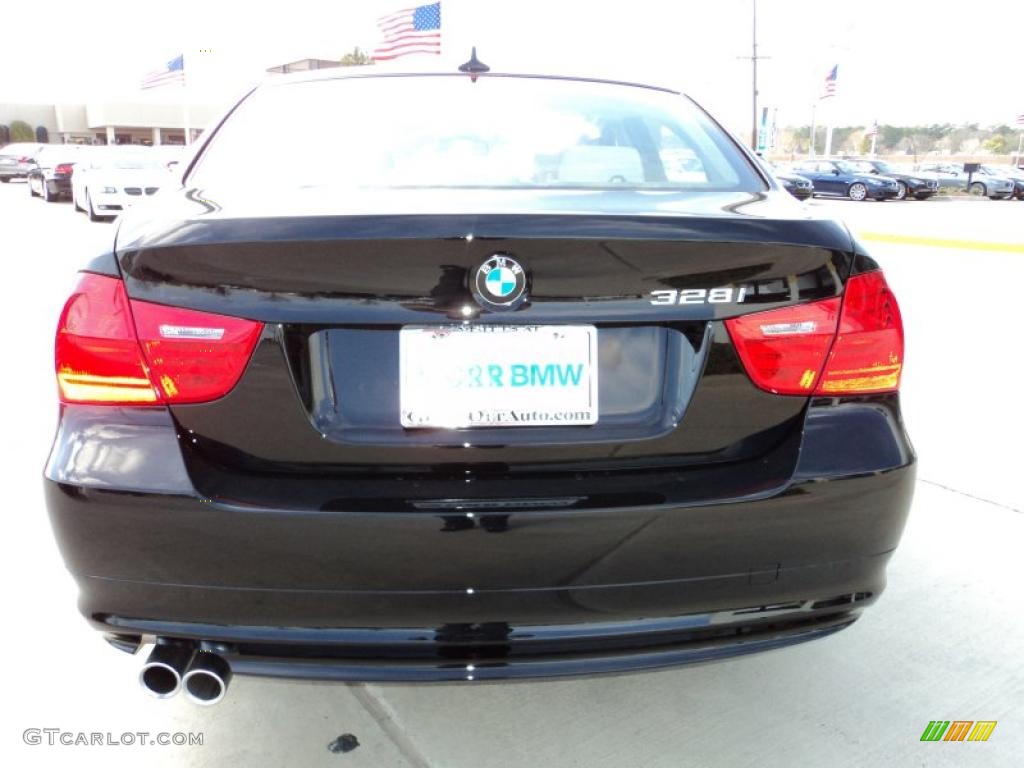 2011 3 Series 328i Sedan - Jet Black / Oyster/Black Dakota Leather photo #6