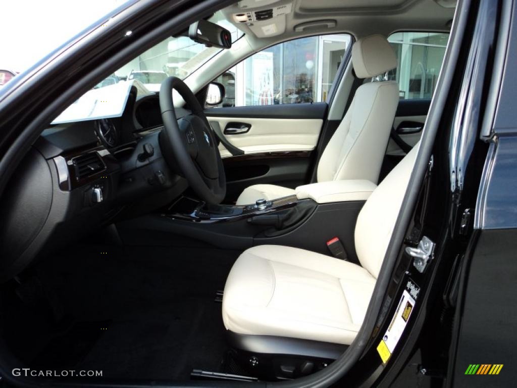 2011 3 Series 328i Sedan - Jet Black / Oyster/Black Dakota Leather photo #7
