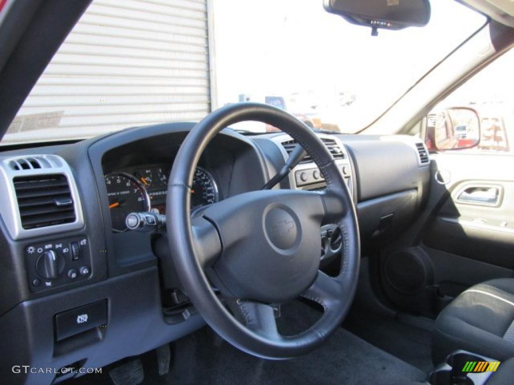 2010 Chevrolet Colorado LT Crew Cab 4x4 Ebony Steering Wheel Photo #45349563