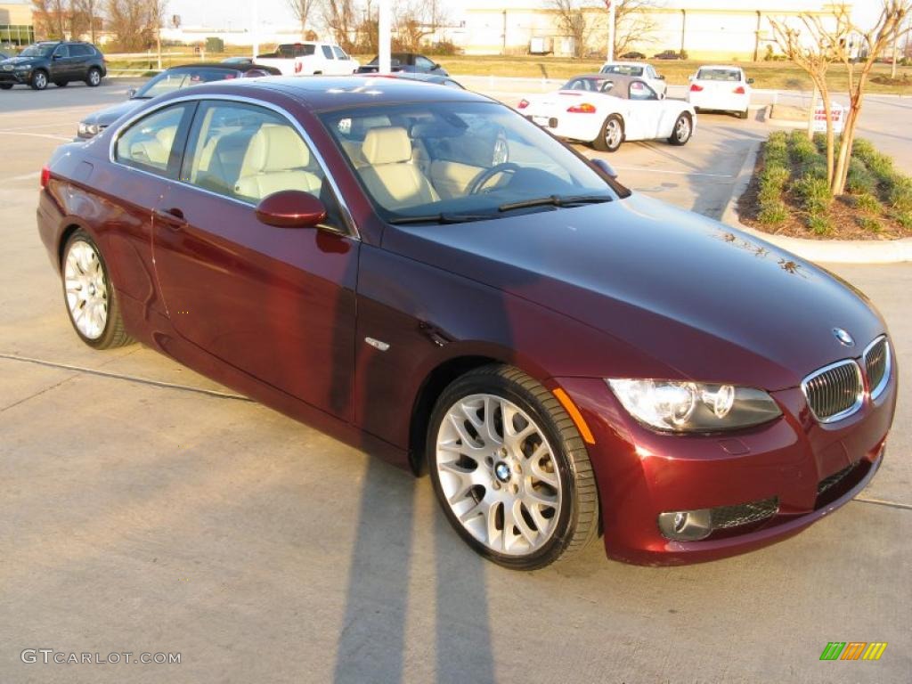 2008 3 Series 328i Coupe - Barbera Red Metallic / Oyster photo #7