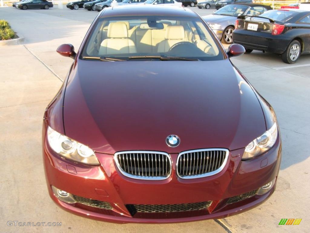 2008 3 Series 328i Coupe - Barbera Red Metallic / Oyster photo #8