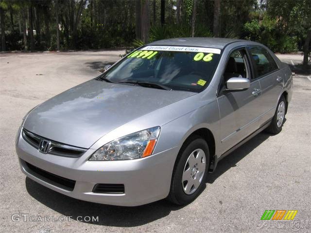 2006 Accord LX Sedan - Alabaster Silver Metallic / Gray photo #16