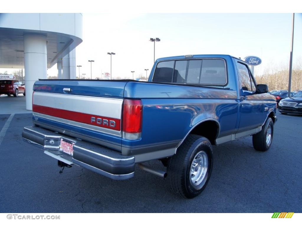 Bright Regatta Blue Metallic 1989 Ford F150 Regular Cab 4x4 Exterior Photo #45351587