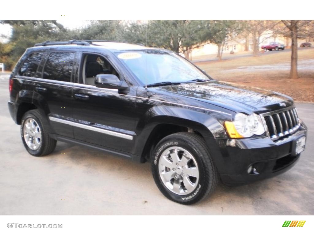 Brilliant Black Crystal Pearl 2009 Jeep Grand Cherokee Limited 4x4 Exterior Photo #45354432