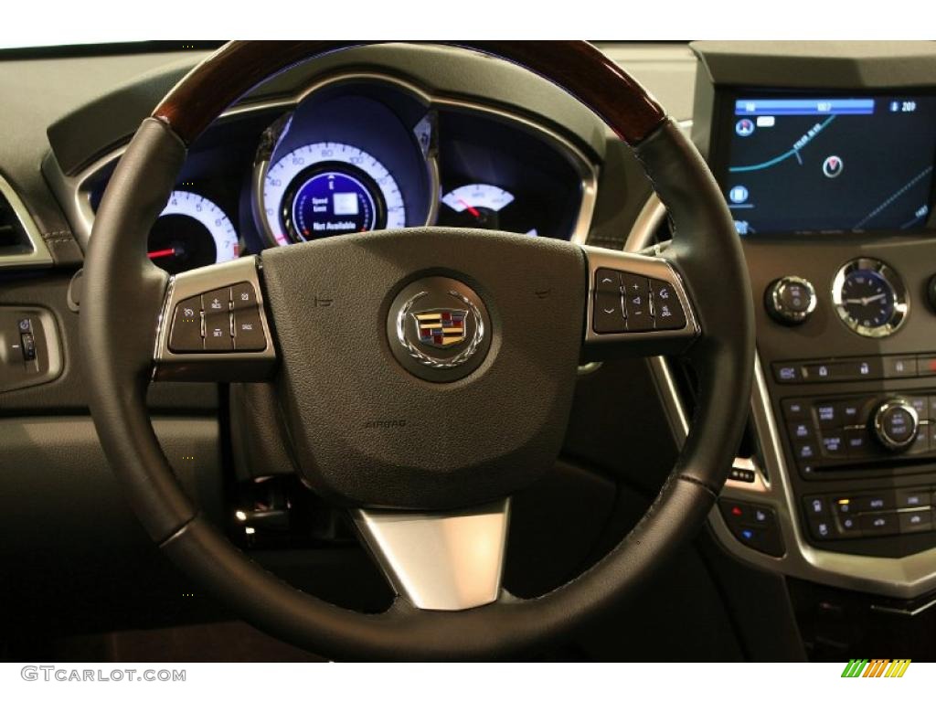 2011 Cadillac SRX 4 V6 AWD Ebony/Titanium Steering Wheel Photo #45356728