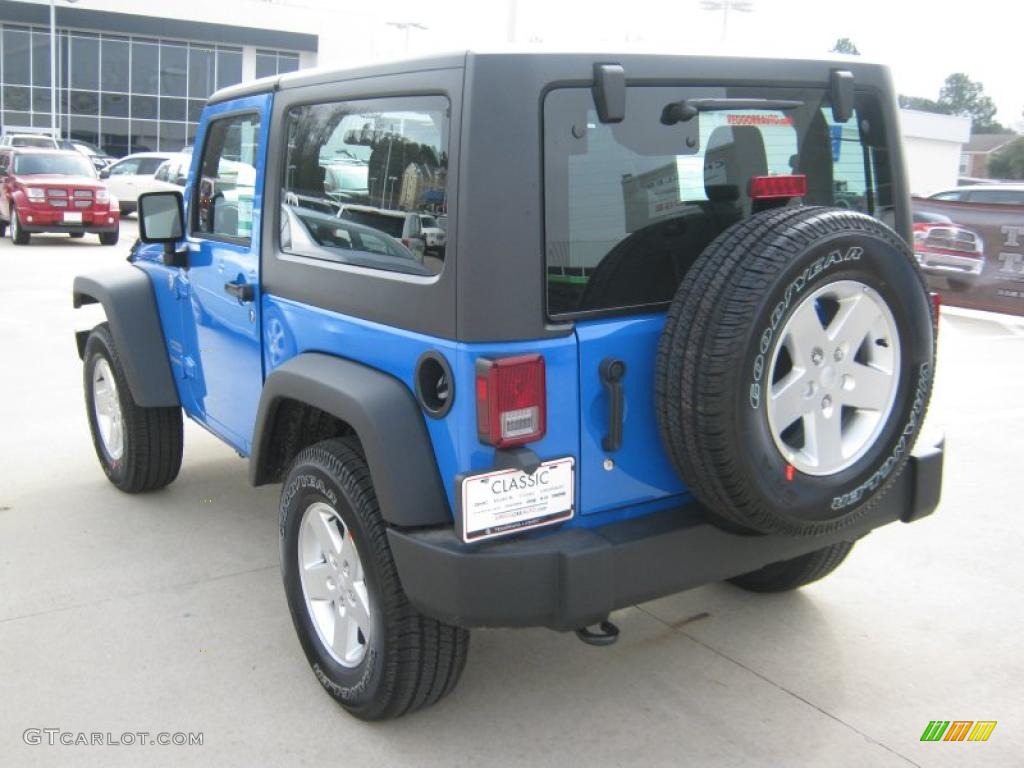 2011 Wrangler Sport S 4x4 - Cosmos Blue / Black photo #3