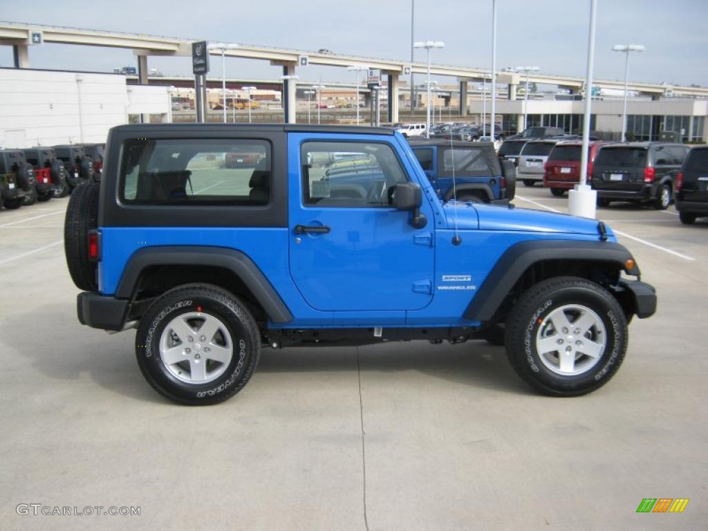 2011 Wrangler Sport S 4x4 - Cosmos Blue / Black photo #6