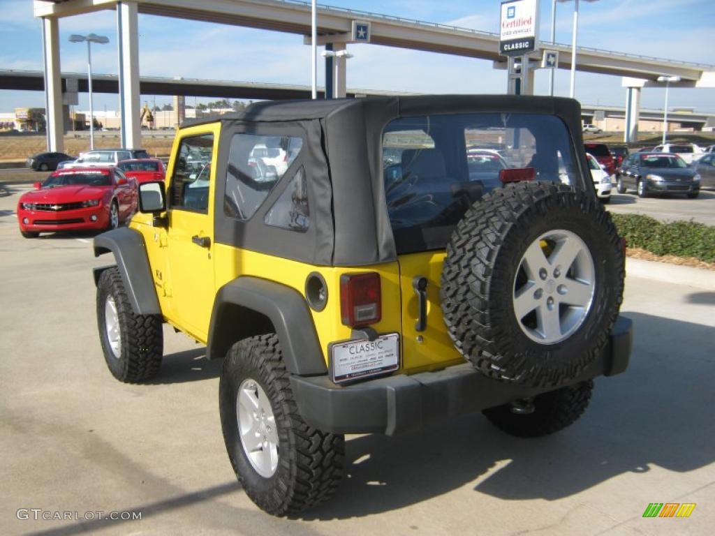 2008 Wrangler X 4x4 - Detonator Yellow / Dark Slate Gray/Medium Slate Gray photo #3