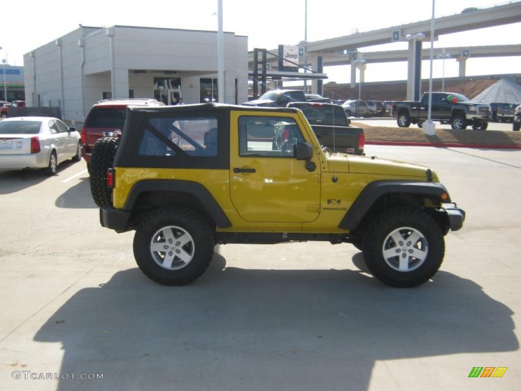 2008 Wrangler X 4x4 - Detonator Yellow / Dark Slate Gray/Medium Slate Gray photo #6