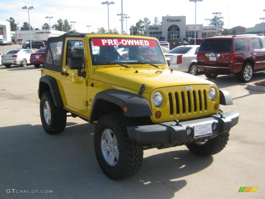2008 Wrangler X 4x4 - Detonator Yellow / Dark Slate Gray/Medium Slate Gray photo #7