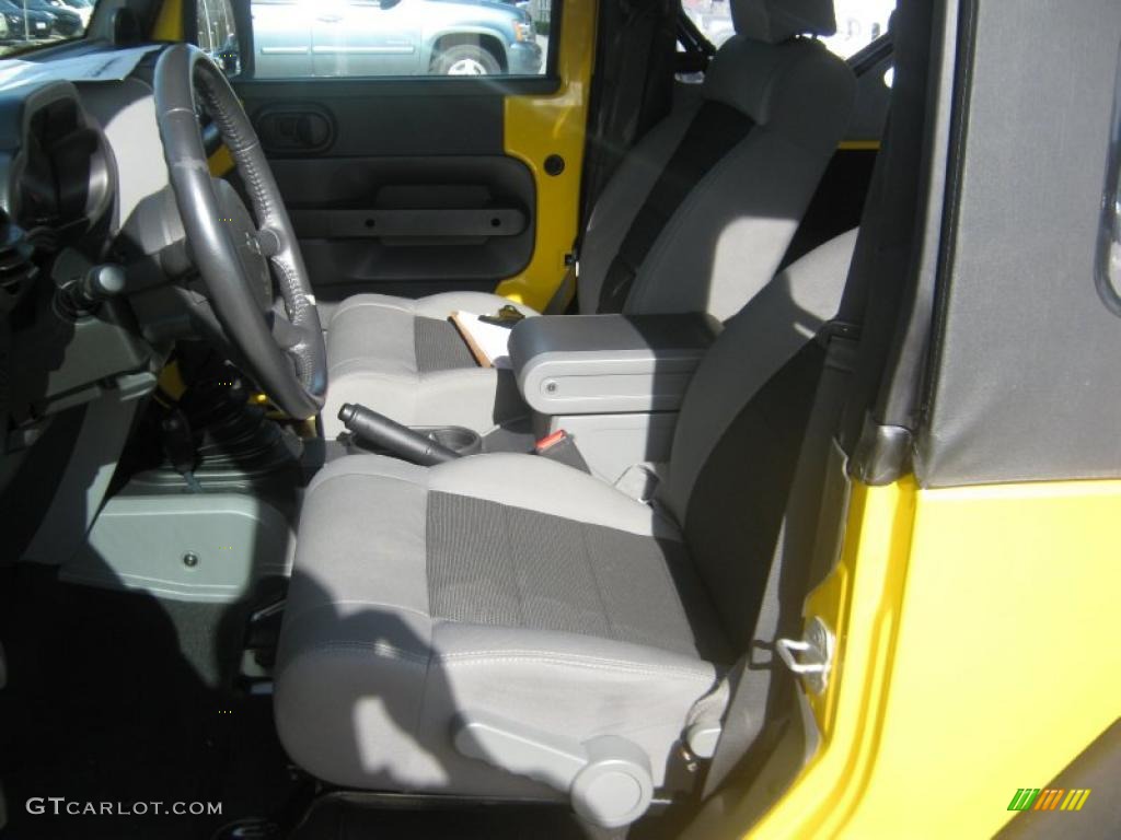 2008 Wrangler X 4x4 - Detonator Yellow / Dark Slate Gray/Medium Slate Gray photo #14