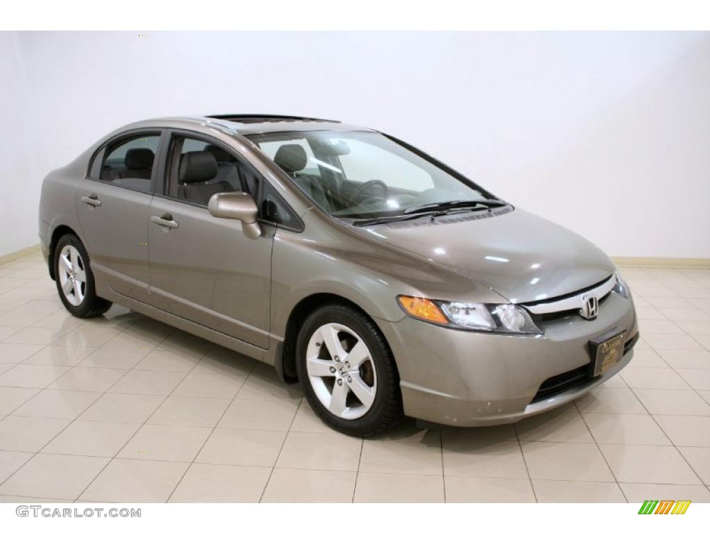 2008 Civic EX-L Sedan - Galaxy Gray Metallic / Gray photo #1