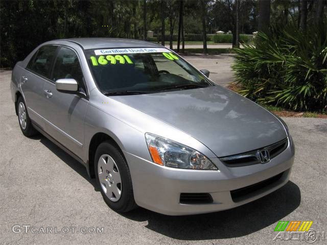 2006 Accord LX Sedan - Alabaster Silver Metallic / Gray photo #34