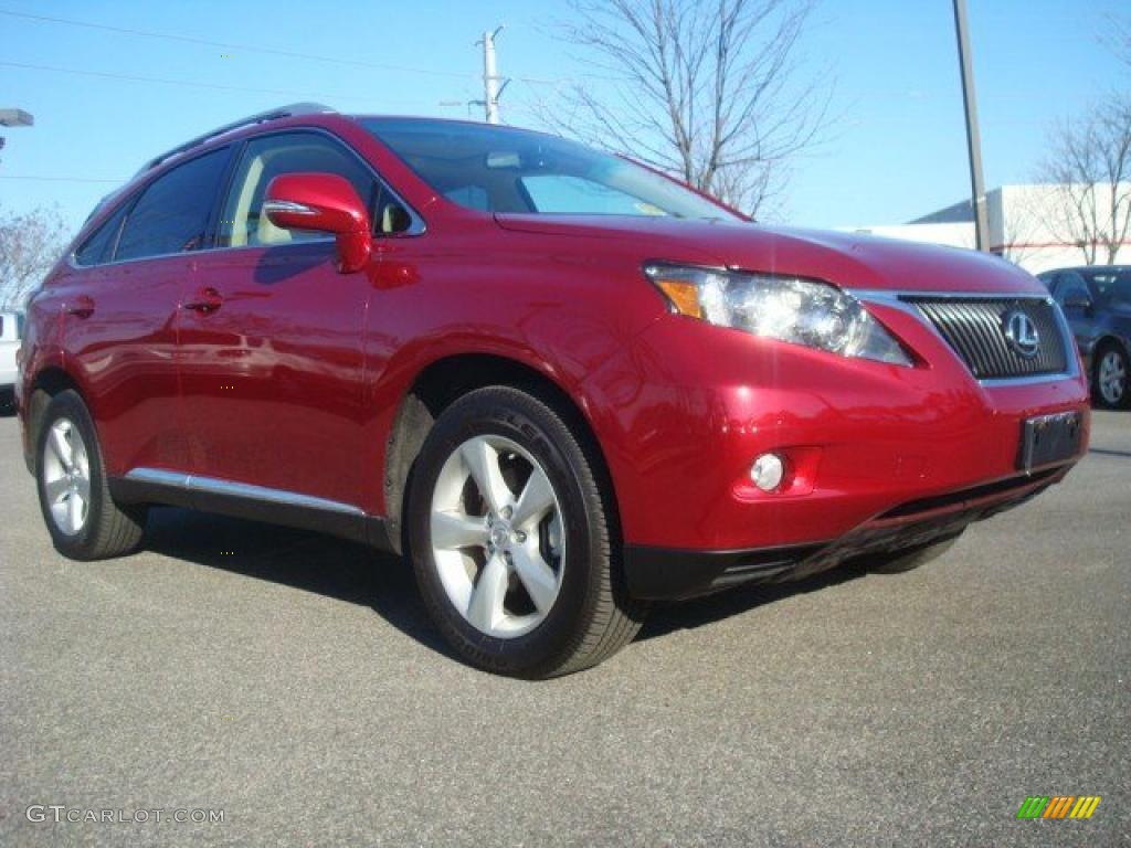 2010 RX 350 AWD - Matador Red Mica / Parchment/Brown Walnut photo #1