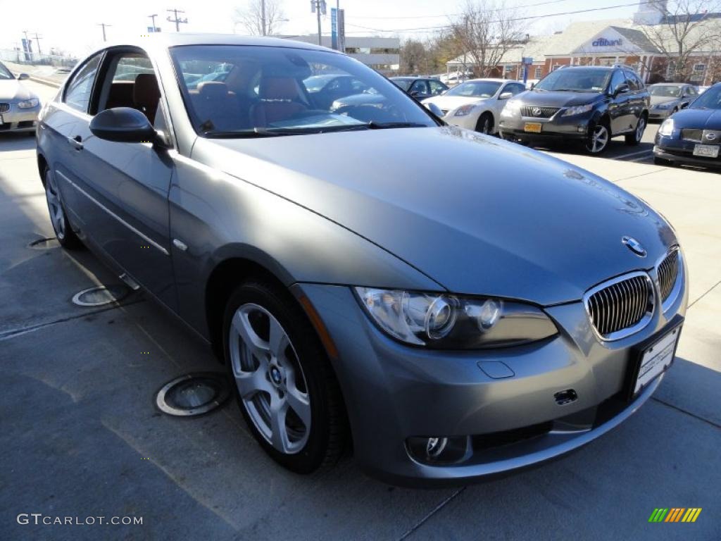 2008 3 Series 328xi Coupe - Space Grey Metallic / Coral Red/Black photo #6