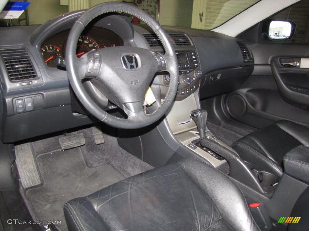 Black Interior 2005 Honda Accord Ex V6 Coupe Photo 45365111