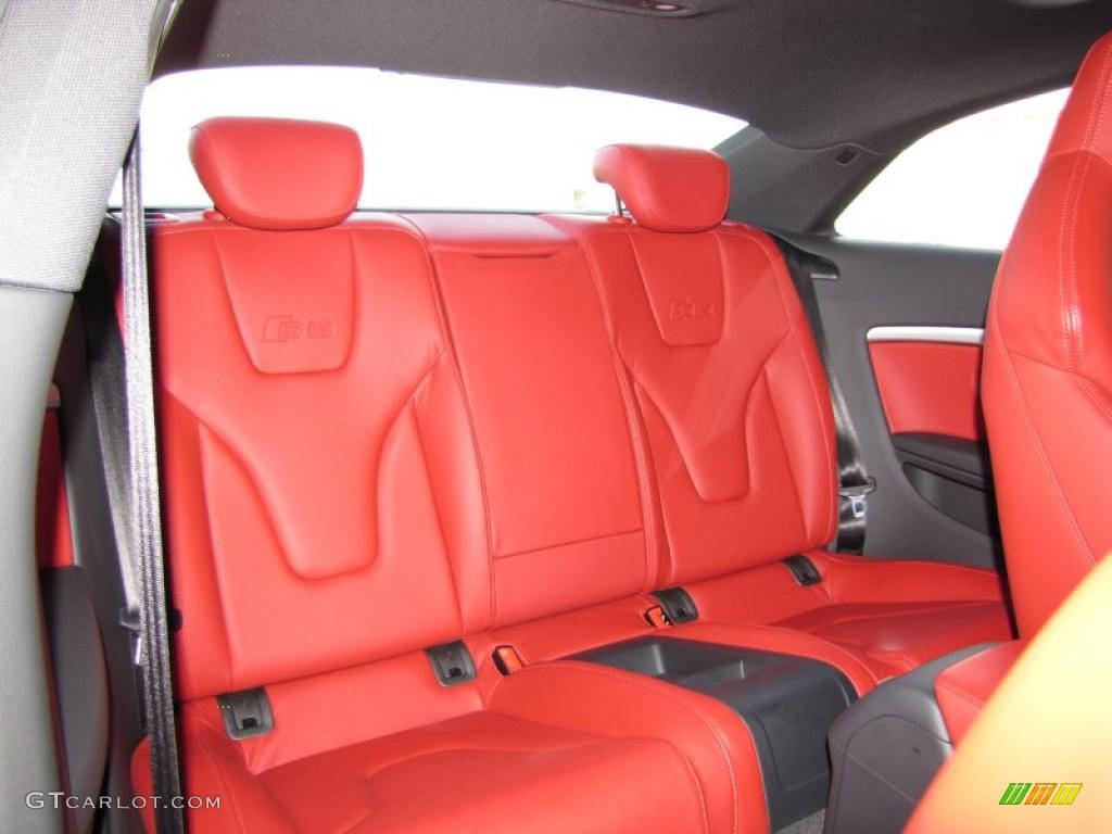 Magma Red Silk Nappa Leather Interior 2009 Audi S5 4.2 quattro Photo #45365243