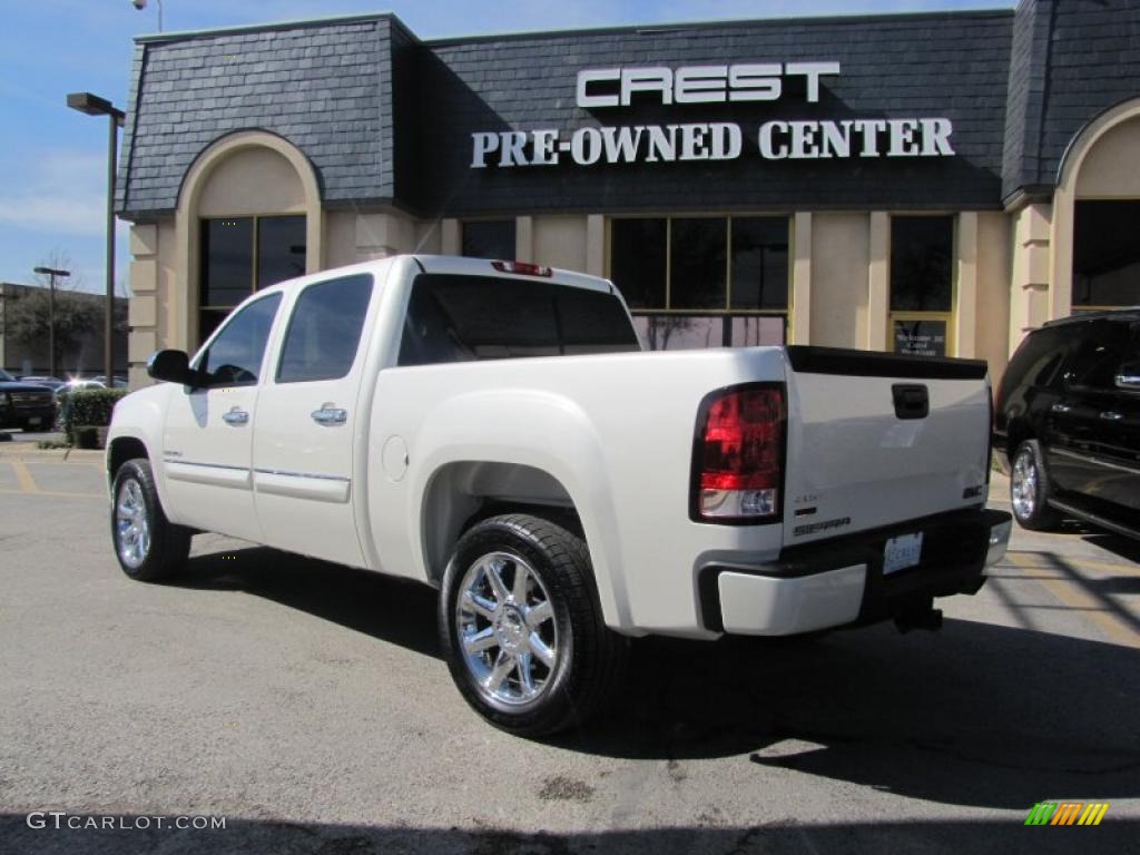 2010 Sierra 1500 Denali Crew Cab - White Diamond Tricoat / Ebony photo #5