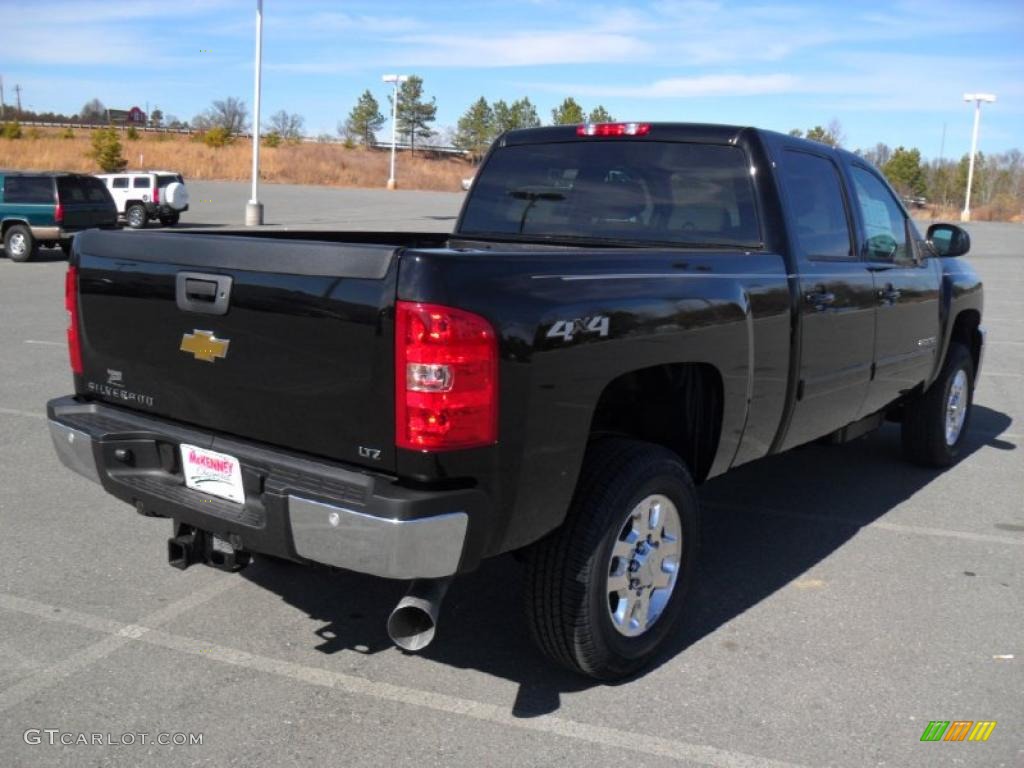 Black 2011 Chevrolet Silverado 2500HD LTZ Crew Cab 4x4 Exterior Photo #45366915