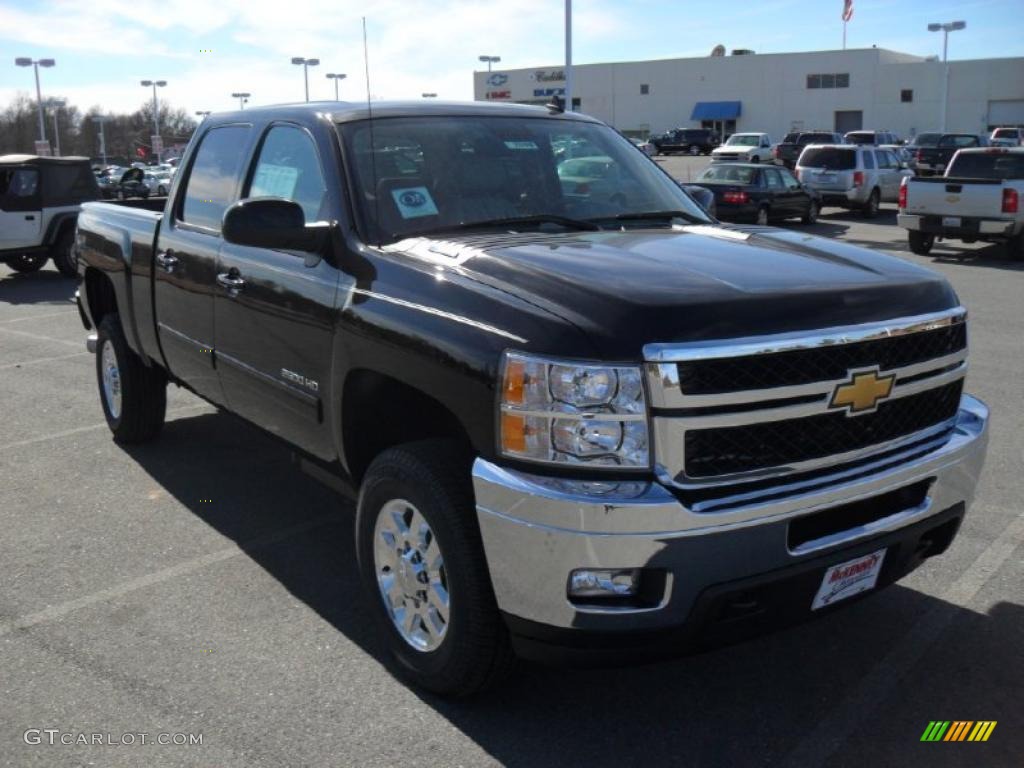 Black 2011 Chevrolet Silverado 2500HD LTZ Crew Cab 4x4 Exterior Photo #45366919