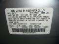 K23: Liquid Platinum Metallic 2007 Infiniti G 35 Journey Sedan Color Code