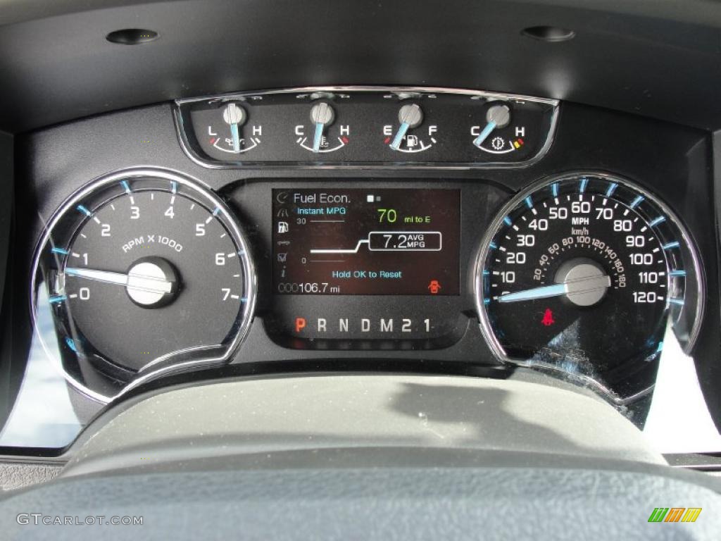 2011 Ford F150 Lariat SuperCrew 4x4 Gauges Photo #45369034