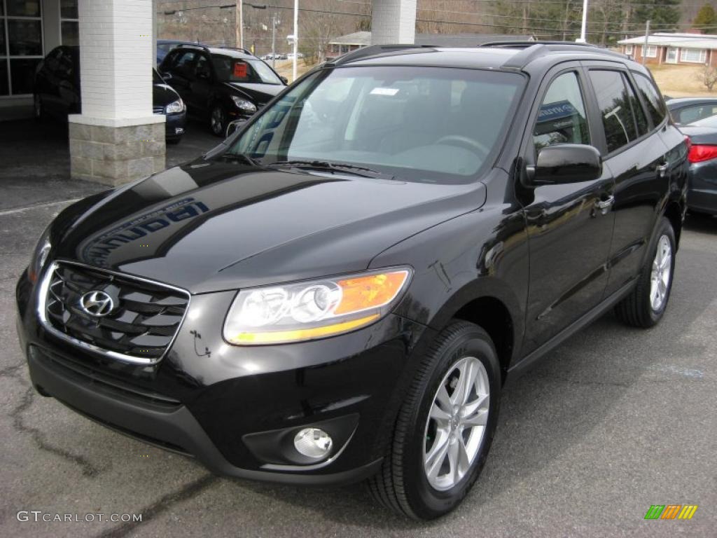 Phantom Black Metallic 2011 Hyundai Santa Fe Limited AWD Exterior Photo #45369470