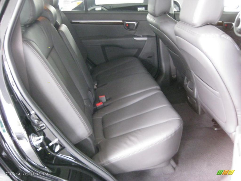 Cocoa Black Interior 2011 Hyundai Santa Fe Limited AWD Photo #45369882