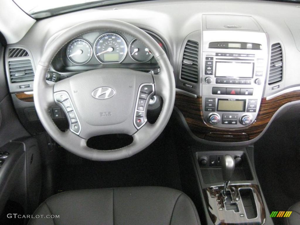 2011 Hyundai Santa Fe Limited AWD Cocoa Black Dashboard Photo #45369894