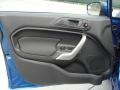 Charcoal Black/Blue Cloth Door Panel Photo for 2011 Ford Fiesta #45370314