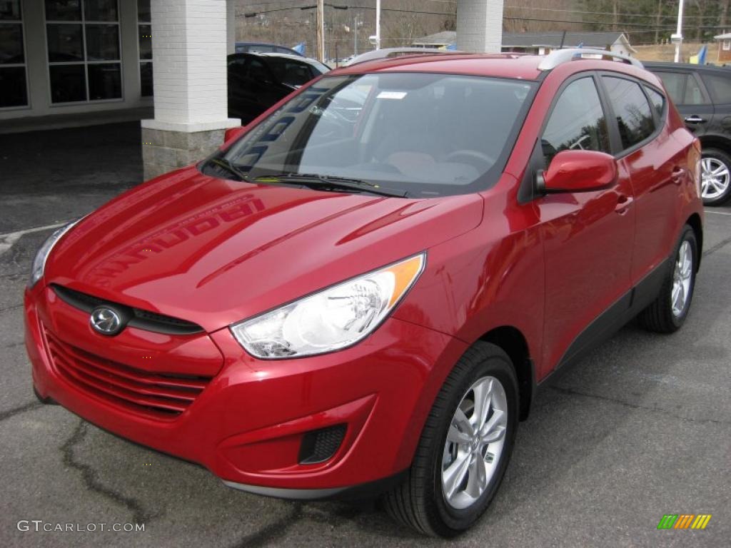 Garnet Red 2011 Hyundai Tucson GLS Exterior Photo #45371286