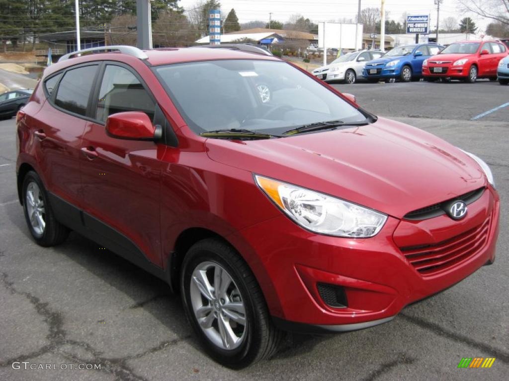Garnet Red 2011 Hyundai Tucson GLS Exterior Photo #45371294