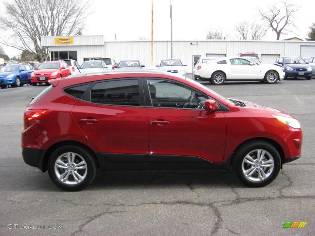 Garnet Red 2011 Hyundai Tucson GLS Exterior Photo #45371298