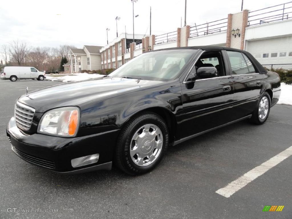 Sable Black 2002 Cadillac DeVille Sedan Exterior Photo #45372544