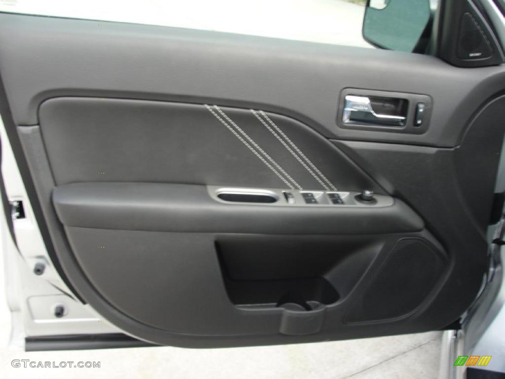 2011 Ford Fusion Sport Sport Black/Charcoal Black Door Panel Photo #45373072