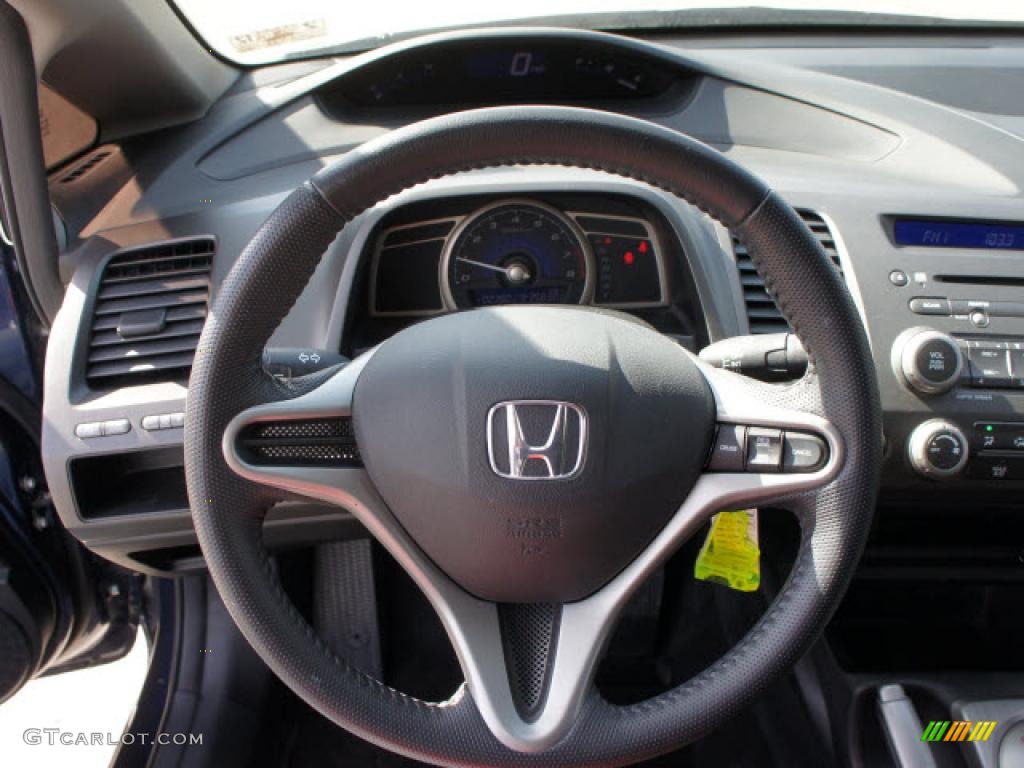 2010 Honda Civic LX-S Sedan Black Steering Wheel Photo #45373120