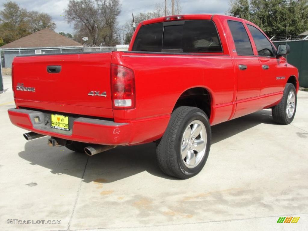 2002 Ram 1500 Sport Quad Cab 4x4 - Flame Red / Dark Slate Gray photo #3