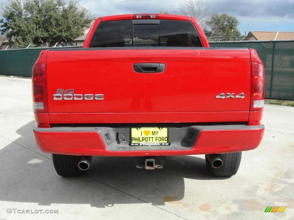 2002 Ram 1500 Sport Quad Cab 4x4 - Flame Red / Dark Slate Gray photo #4