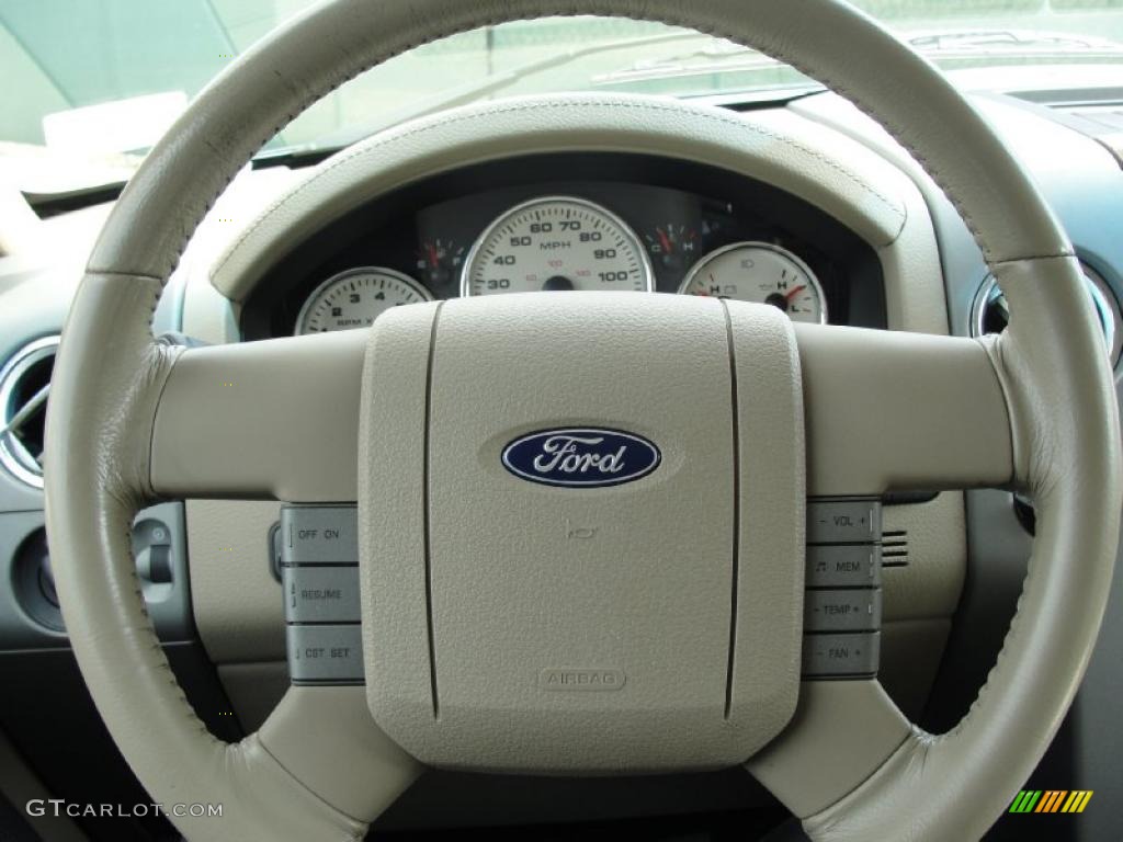 2004 F150 Lariat SuperCrew - Aspen Green Metallic / Tan photo #49