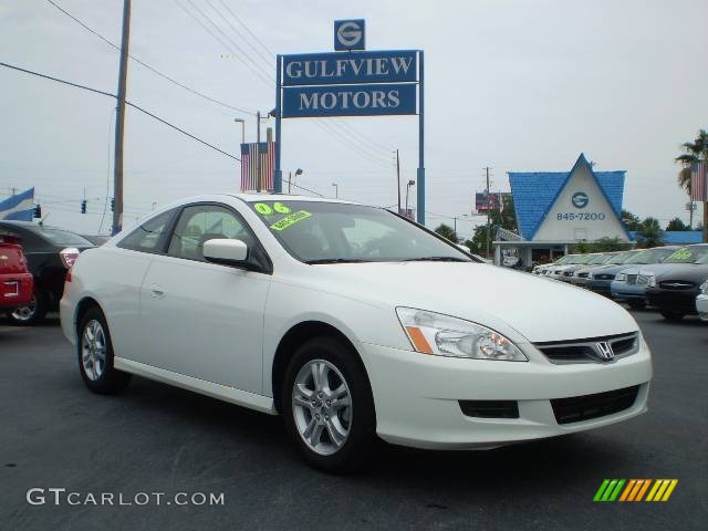 2006 Accord EX Coupe - Taffeta White / Ivory photo #1