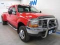 1999 Vermillion Red Ford F350 Super Duty Lariat Crew Cab 4x4 Dually  photo #1