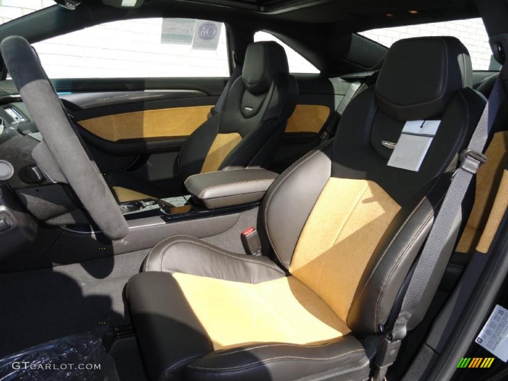 Ebony/Saffron Interior 2011 Cadillac CTS -V Coupe Photo #45377777