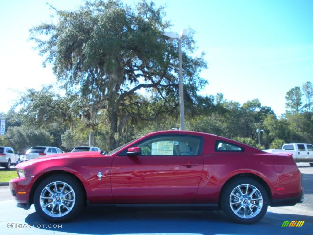 2011 Mustang V6 Premium Coupe - Red Candy Metallic / Stone photo #2