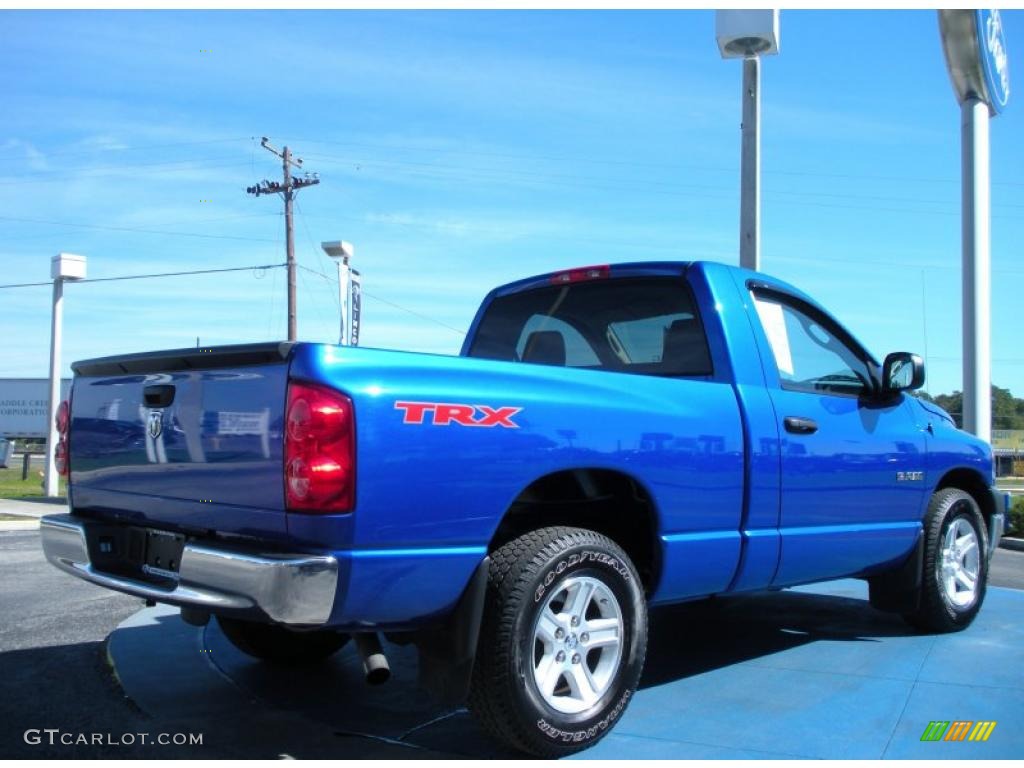 2008 Ram 1500 TRX Regular Cab - Electric Blue Pearl / Medium Slate Gray photo #5