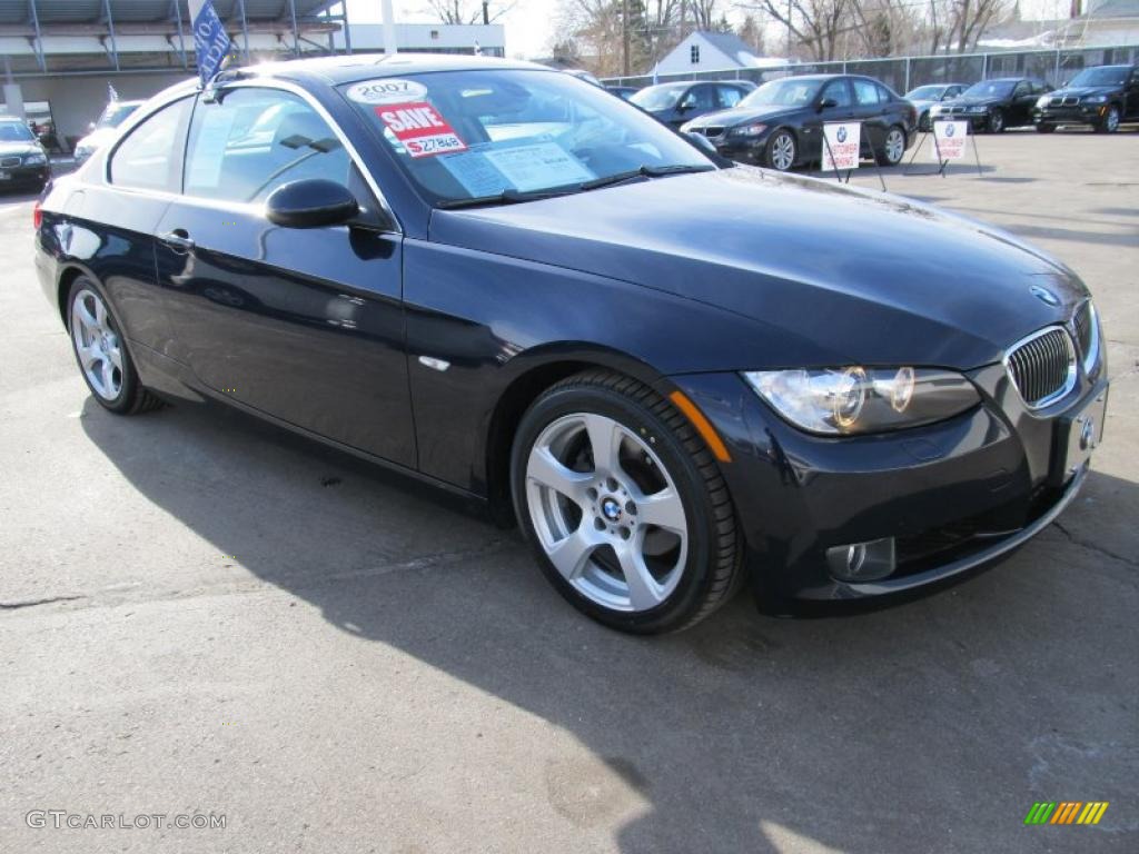 2007 3 Series 328i Coupe - Monaco Blue Metallic / Grey photo #7