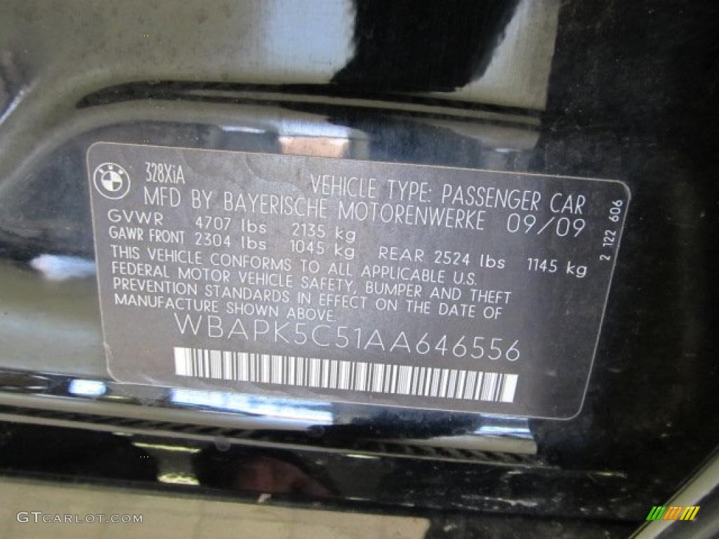 2010 BMW 3 Series 328i xDrive Sedan Info Tag Photo #45383190