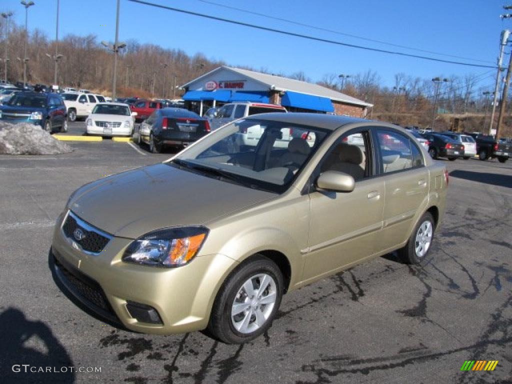 Cashmere Beige 2010 Kia Rio LX Sedan Exterior Photo #45383554