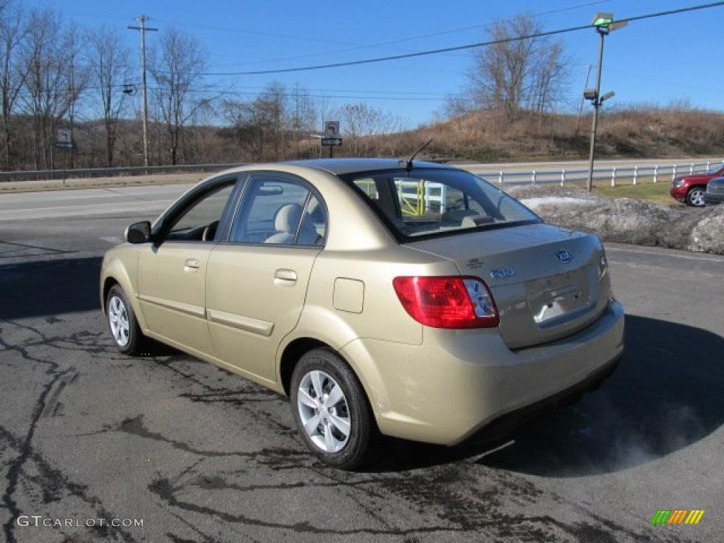 Cashmere Beige 2010 Kia Rio LX Sedan Exterior Photo #45383594