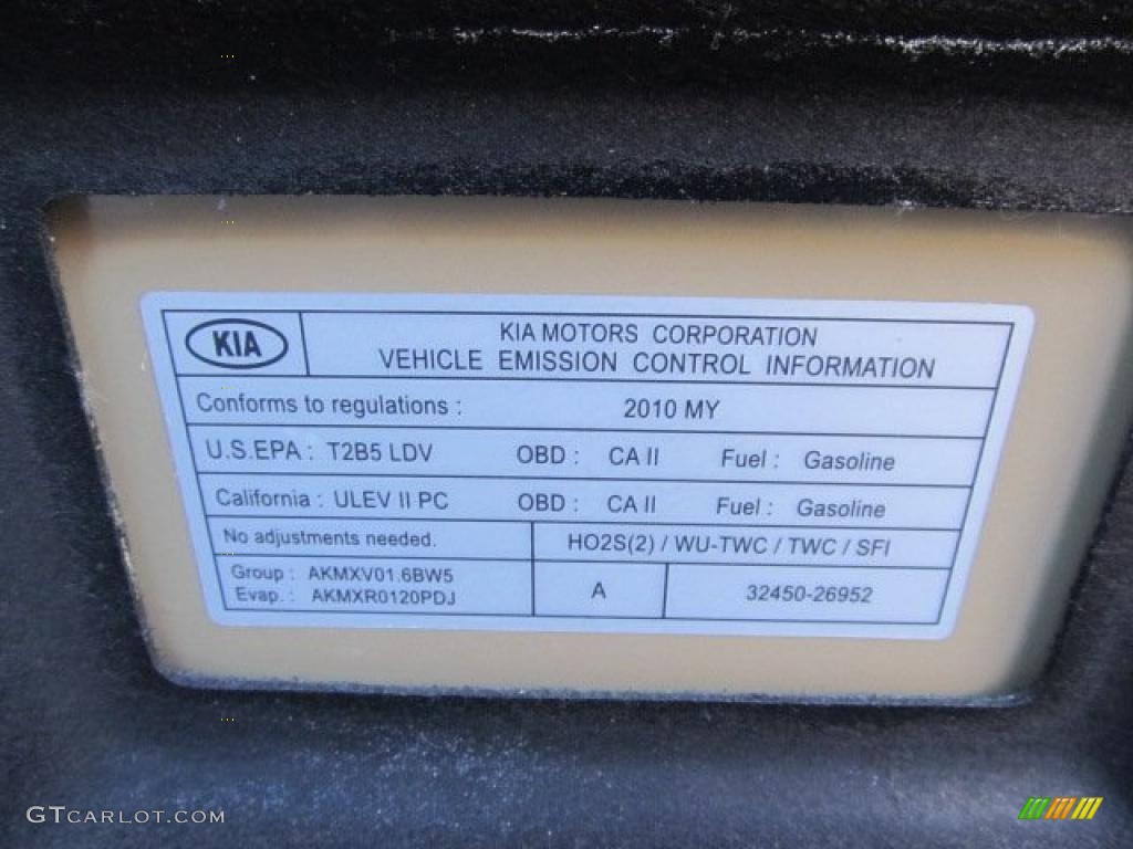 2010 Kia Rio LX Sedan Info Tag Photos