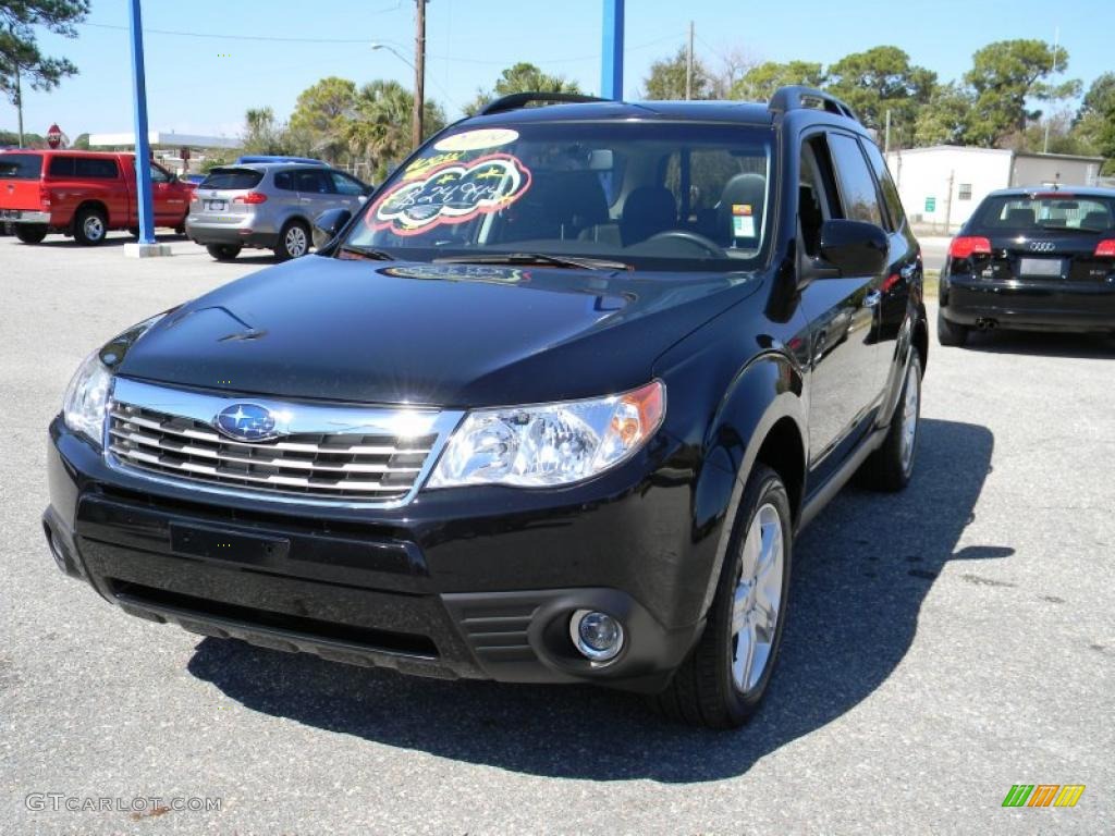 2009 Forester 2.5 X Limited - Obsidian Black Pearl / Black photo #1